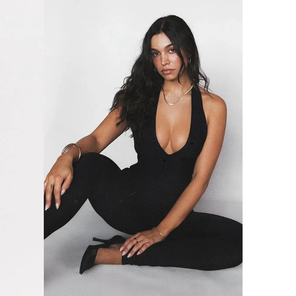 HOUSE OF CB 'Anaise' Black Corset Bandage Jumpsuit NWOT - Picture 3 of 8